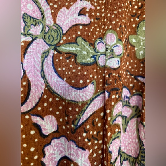 Code X Mode Chic Floral Midi Dress in Brown and Green - Picture 7 of 10
